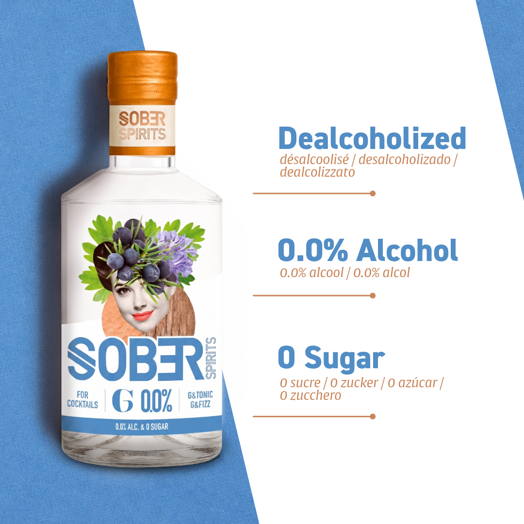 Sober Spirits G 0.0% 500ml - Dealcoholized Gin alternative