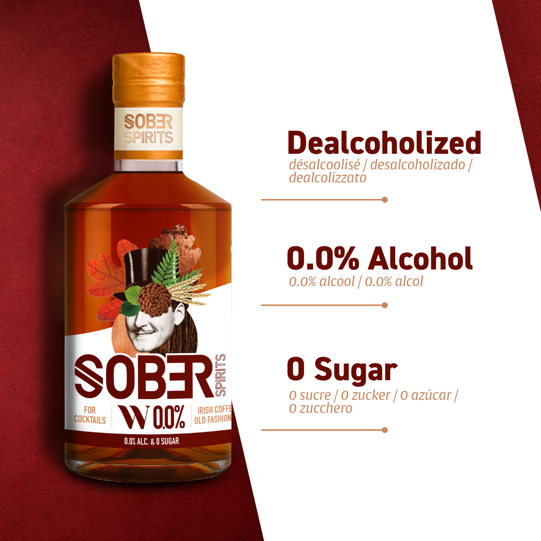 Sober Spirits W 0.0% 500ml - Dealcoholized Bourbon's alternative