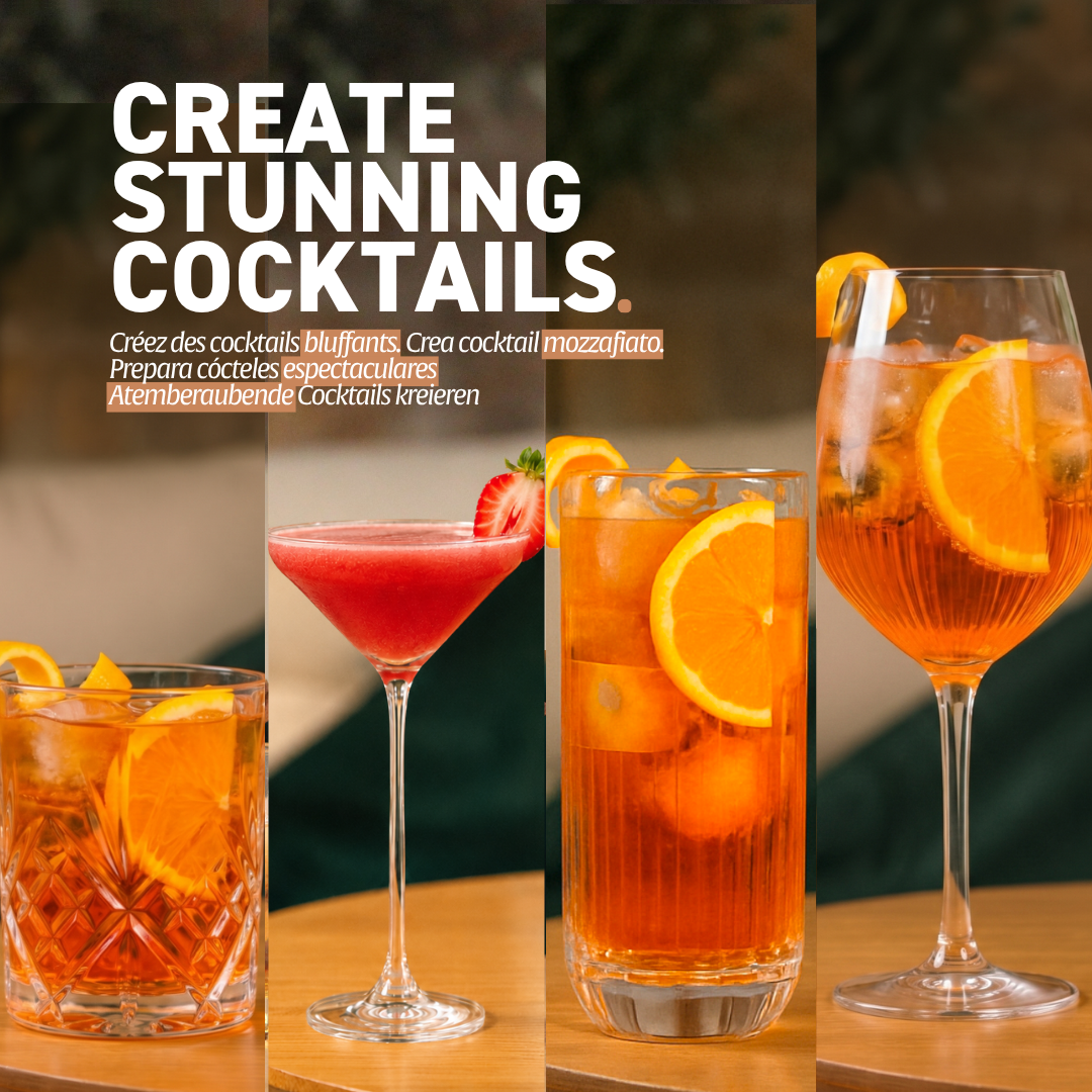 Cocktail recipe card for Sober Spirits Aperitivo Spritz 0.0%, an alcohol-free Italian aperitivo