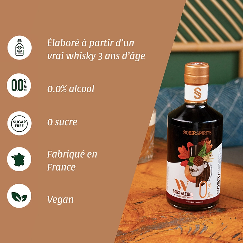 Sober Spirits W 0.0% 500ml - Bourbon's alternative