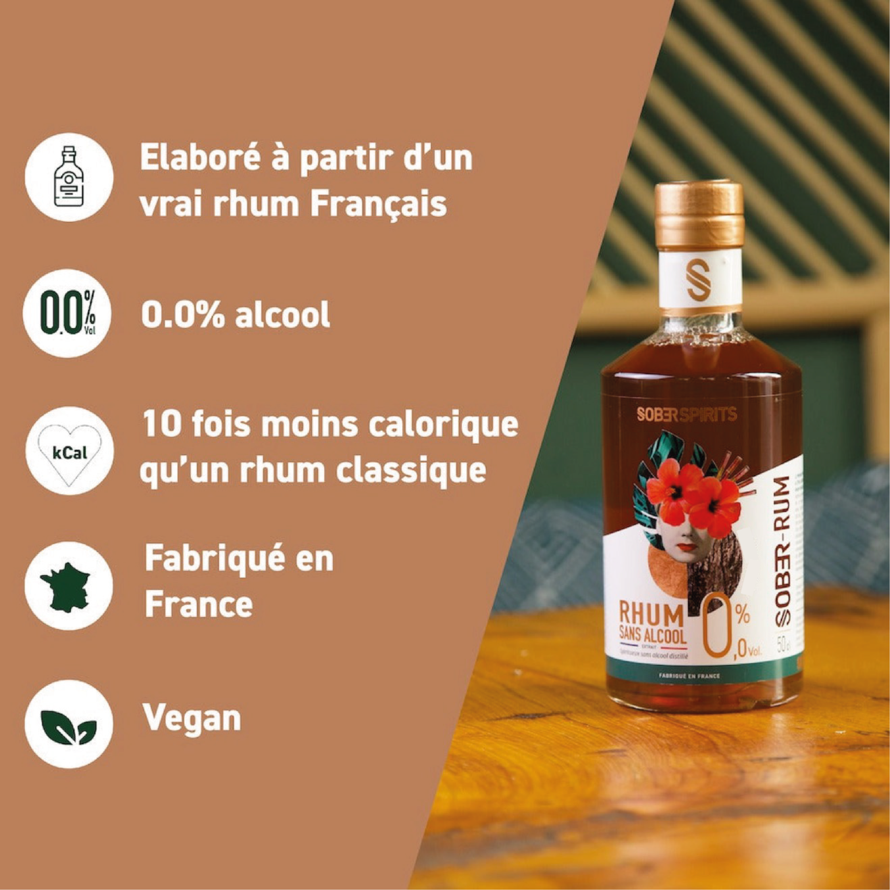 Sober Spirits R 0.0% 500ml - Rum alternative